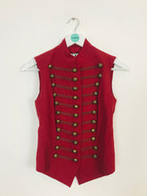 Load image into Gallery viewer, DKNY Women’s Period Vintage Doublet Waistcoat Vest | 2 UK6 | Red
