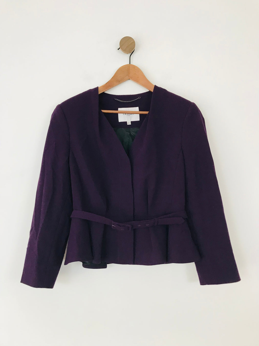 LK Bennett Women's Peplum Blazer Jacket | UK14 | Purple