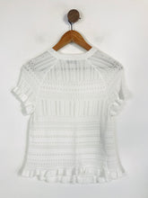 Load image into Gallery viewer, Zara Women&#39;s Lace T-Shirt | M UK10-12 | White
