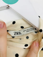 Load image into Gallery viewer, Zara Women’s Polka-Dot Maxi Dress | S UK10 | Cream
