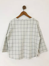 Load image into Gallery viewer, Pure Collection Women&#39;s Printed Check Sweatshirt | UK16 | Grey
