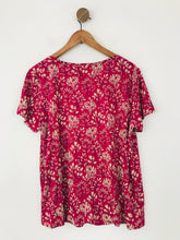 Load image into Gallery viewer, Seasalt Women&#39;s Dark Pink Tree Pattern T-Shirt | UK16 | Pink
