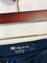 Load image into Gallery viewer, Monsoon Women&#39;s Silk Wrap Maxi Skirt | UK14 | Blue
