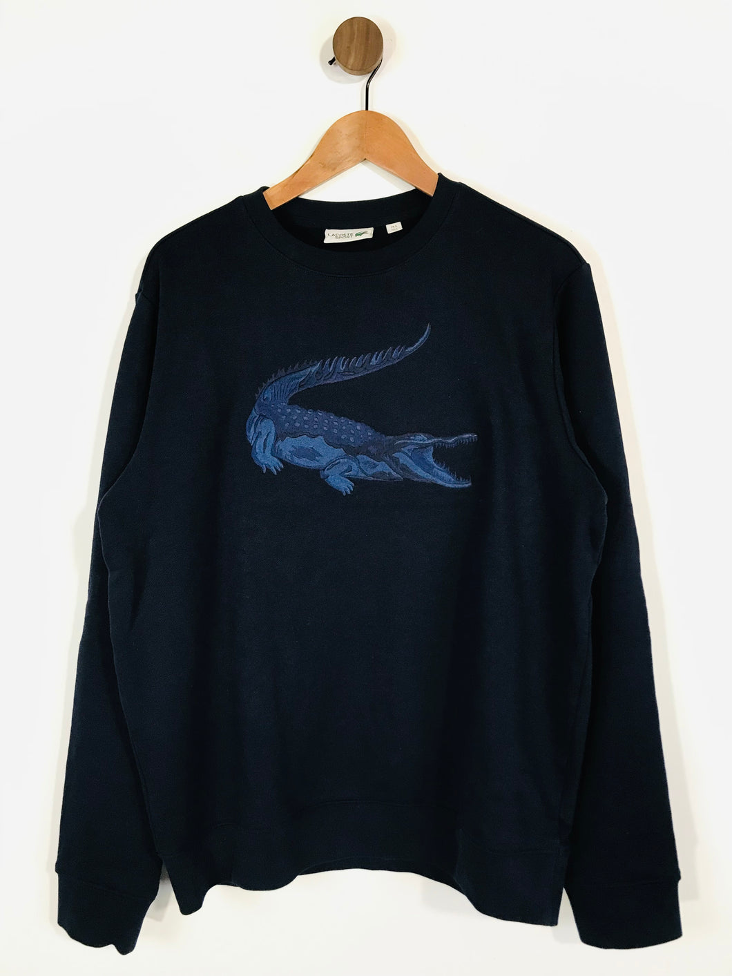 Lacoste Men's Cotton Sweatshirt Jumper | L | Blue