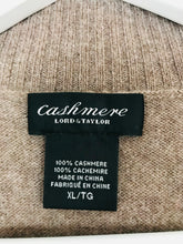 Load image into Gallery viewer, Lord &amp; Taylor Women&#39;s Cashmere Sleeveless Cardigan Vest | XL UK14-16 | Brown

