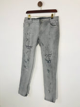 Load image into Gallery viewer, Zara Women&#39;s Distressed Skinny Jeans | UK12 | Grey
