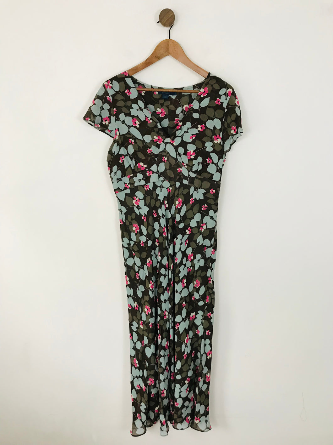 Boden Women's Floral, V-Neck Maxi Dress | UK14 | Brown
