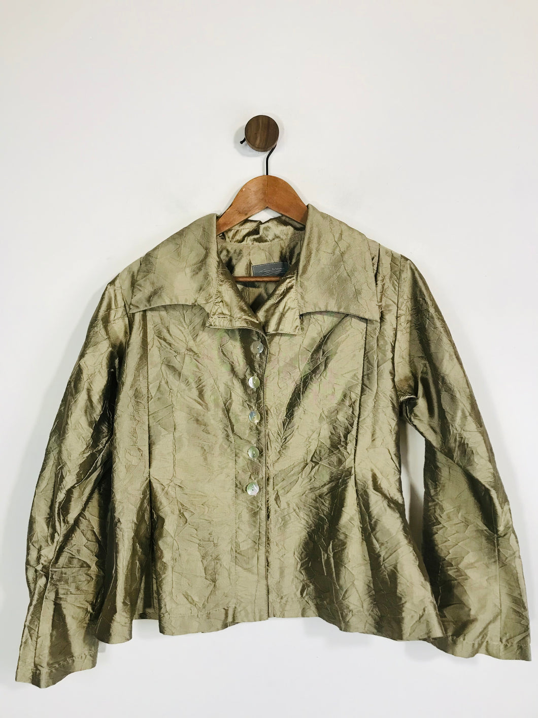 Terry Macey Women's Silk Blazer Jacket | S UK8 | Brown