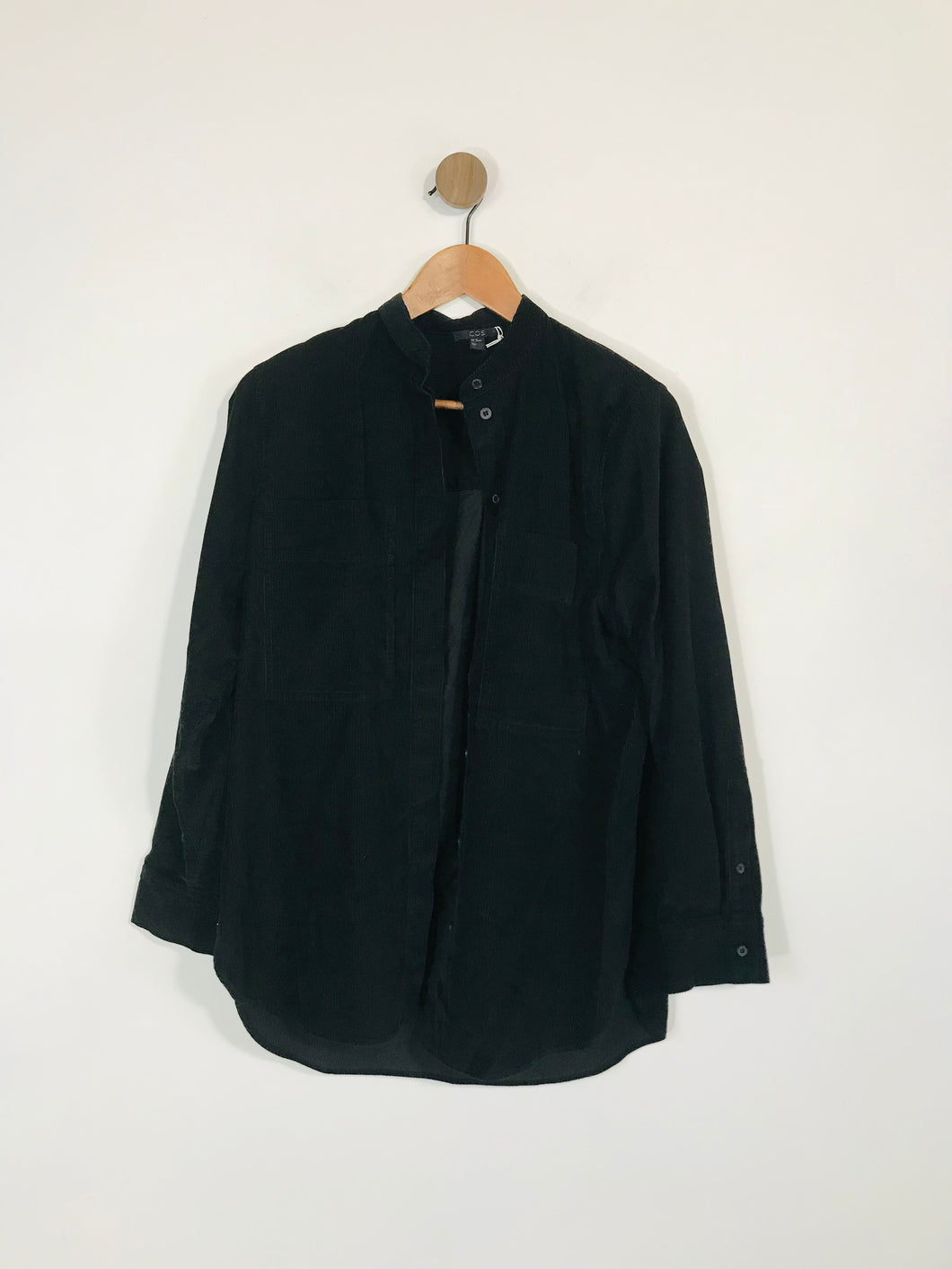 Cos Women's Long Sleeve Corduroy Button-Up Shirt NWT | UK6 | Black