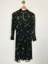 Load image into Gallery viewer, Zara Women&#39;s Floral Sheer Shift Dress | M UK10-12 | Black
