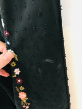 Load image into Gallery viewer, Whistles Women’s Floral Embroidered Long Sleeve Dress | UK6 | Black
