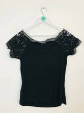 Load image into Gallery viewer, Coast Women’s Lace Short Sleeve Top Blouse | UK14 | Black
