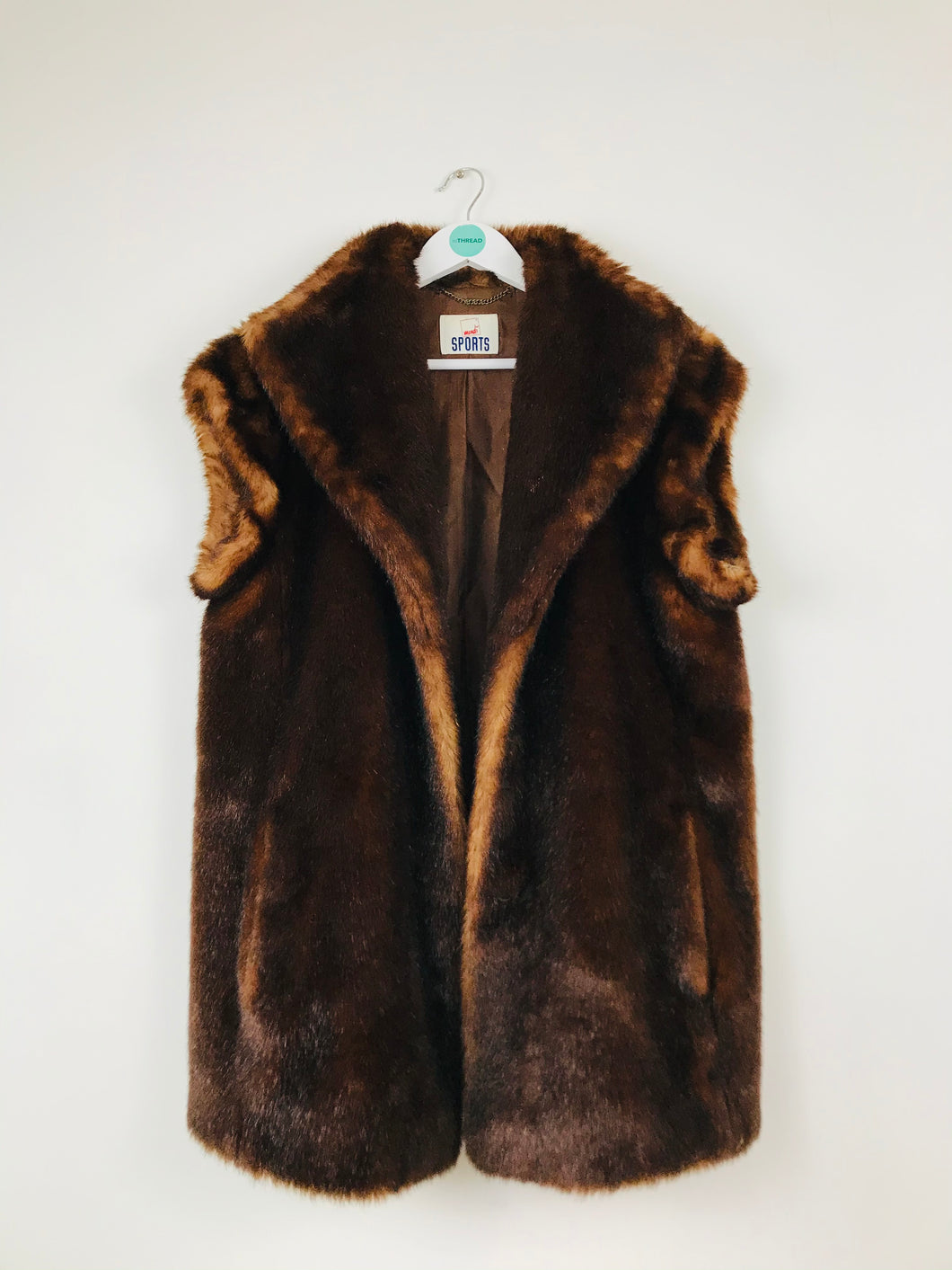 Mondi Sports Vintage Fur Gilet | EU38 UK10 | Brown