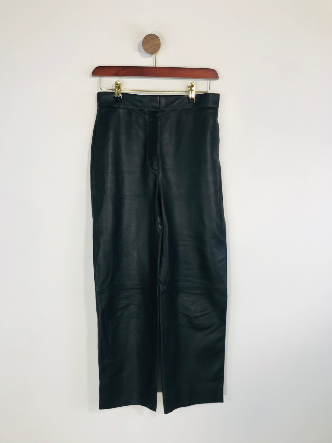 Cos Women's Leather High Waist Smart Trousers | EU32 UK4 | Black