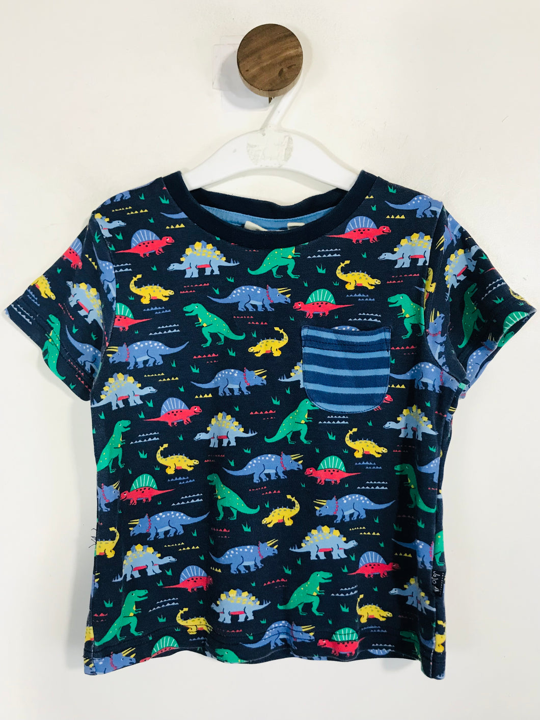 Jojo Maman Bébé Kid's Dinosaur Print T-Shirt | 2-3 Years | Blue