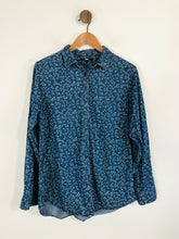 Load image into Gallery viewer, Uniqlo Women&#39;s Floral Long Sleeve Button-Up Shirt | L UK14 | Blue

