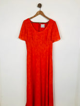 Load image into Gallery viewer, Frank Usher Women&#39;s Vintage Flowy A-Line Dress | UK14 | Orange
