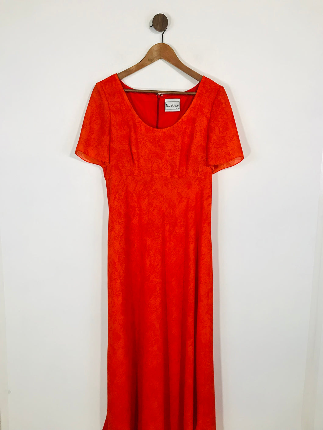 Frank Usher Women's Vintage Flowy A-Line Dress | UK14 | Orange