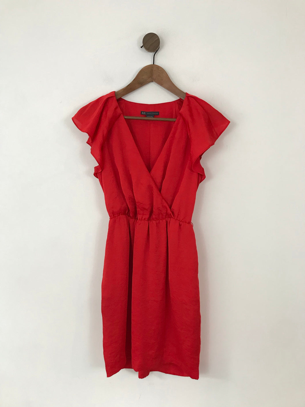 Armani Exchange Women's Wrap Shift Dress | XS UK6-8 | Red