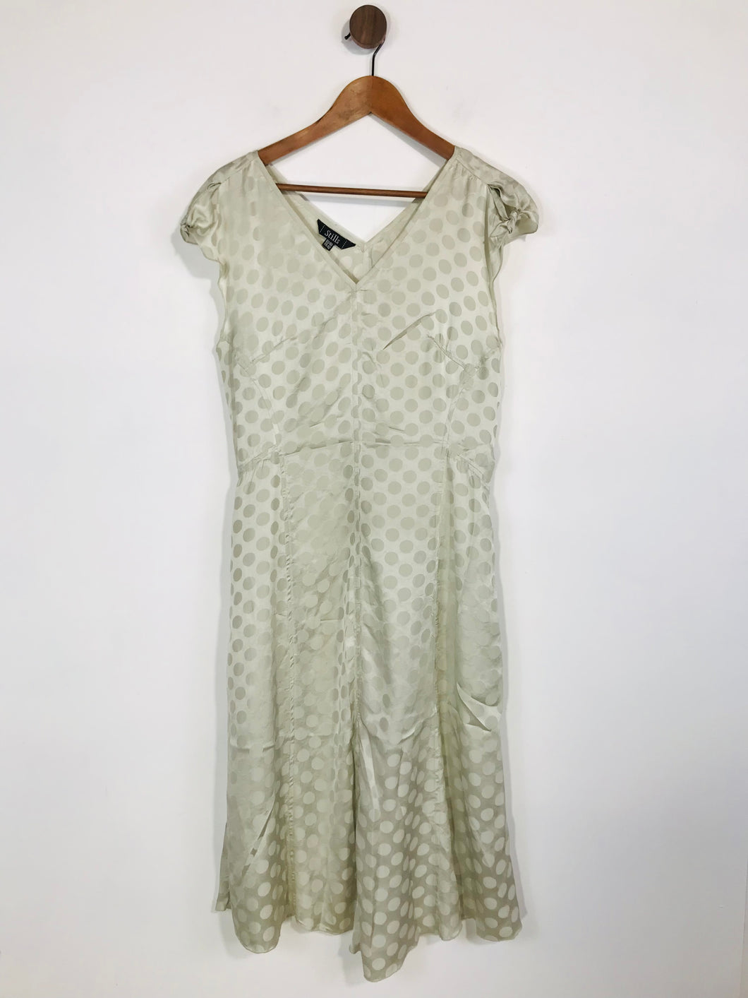 Stills Women's Silk Polka Dot Sheath Dress | EU40 UK12 | White