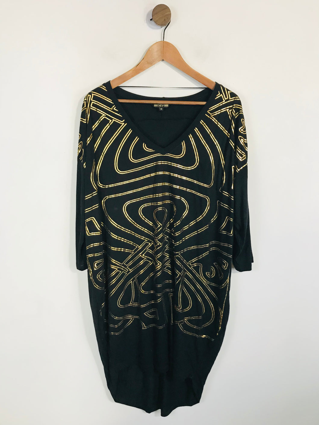Biba Women's Boho Sheath Dress | UK16 | Black