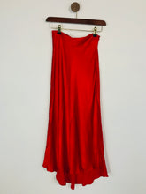 Load image into Gallery viewer, Zara Women&#39;s Flowy Shiny A-Line Skirt  | XS UK6-8 | Red
