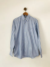 Load image into Gallery viewer, Lacoste Men&#39;s Striped Button-Up Shirt | 40 | Blue
