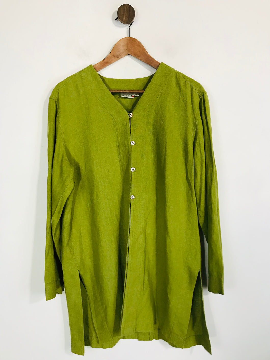 East Women's Linen Boho Blazer Jacket | UK12 | Green