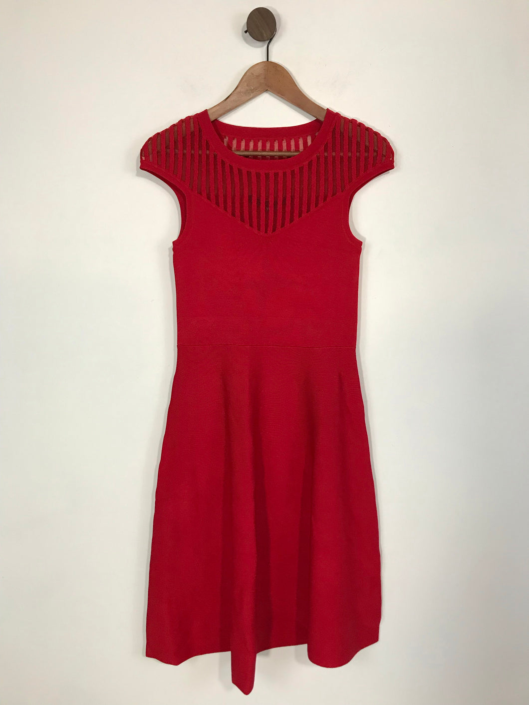 French Connection Women's Jersey Knit A-Line Dress NWT | UK10 | Red