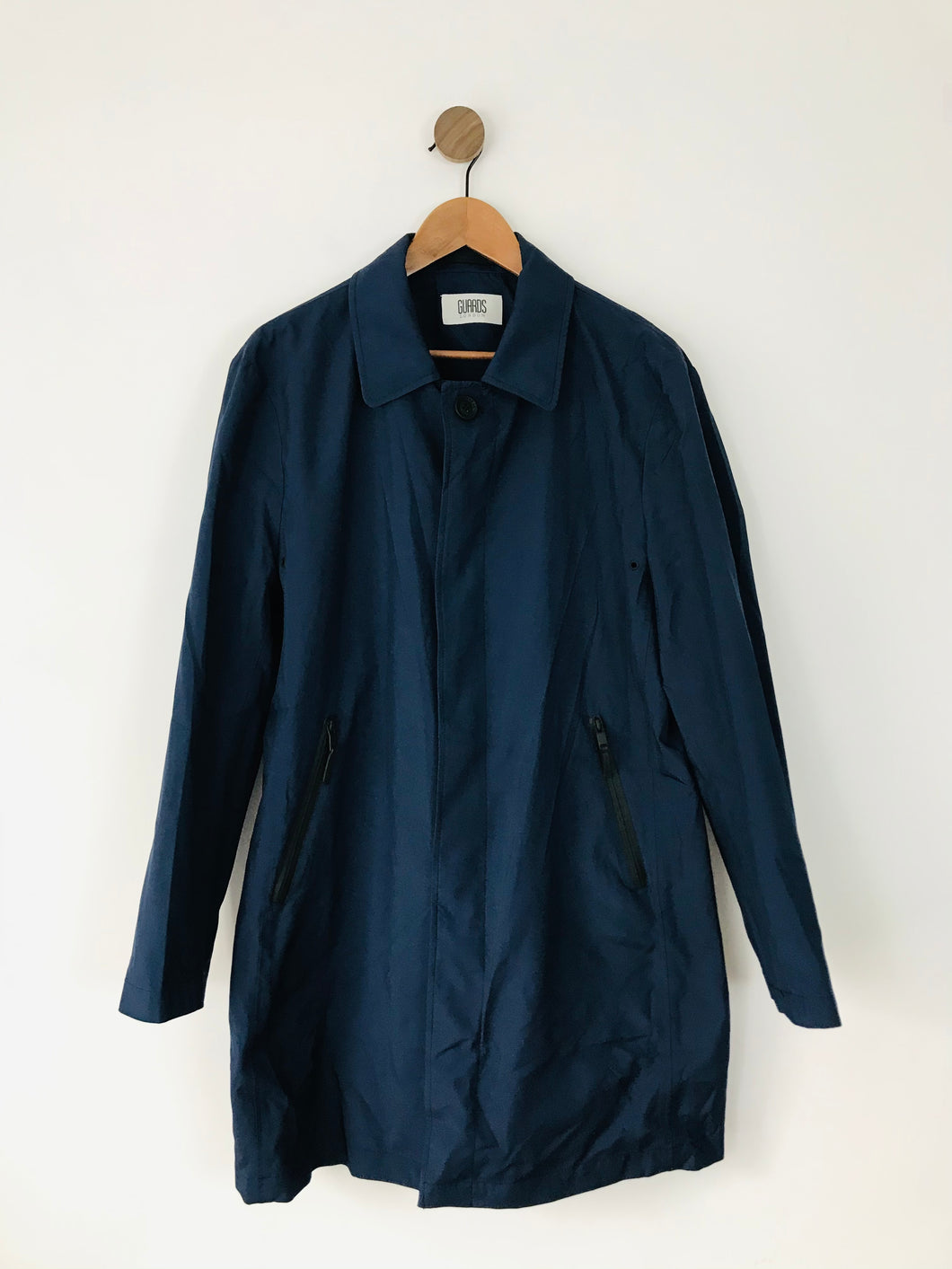 Guards London Men’s Waterproof Raincoat Overcoat Jacket | 40 M | Navy Blue