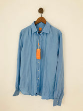 Load image into Gallery viewer, Hugo Boss Men’s Lightweight Linen Shirt NWT | XL | Blue
