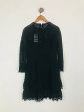 Load image into Gallery viewer, Whistles Women&#39;s Floral Lace A-Line Dress NWT | UK12  | Black
