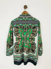 Load image into Gallery viewer, Zara Women’s Paisley Print Long Sleeve Shirt | L UK14 | Green
