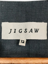 Load image into Gallery viewer, Jigsaw Women&#39;s Crop Smart Blazer Jacket | UK12 | Grey

