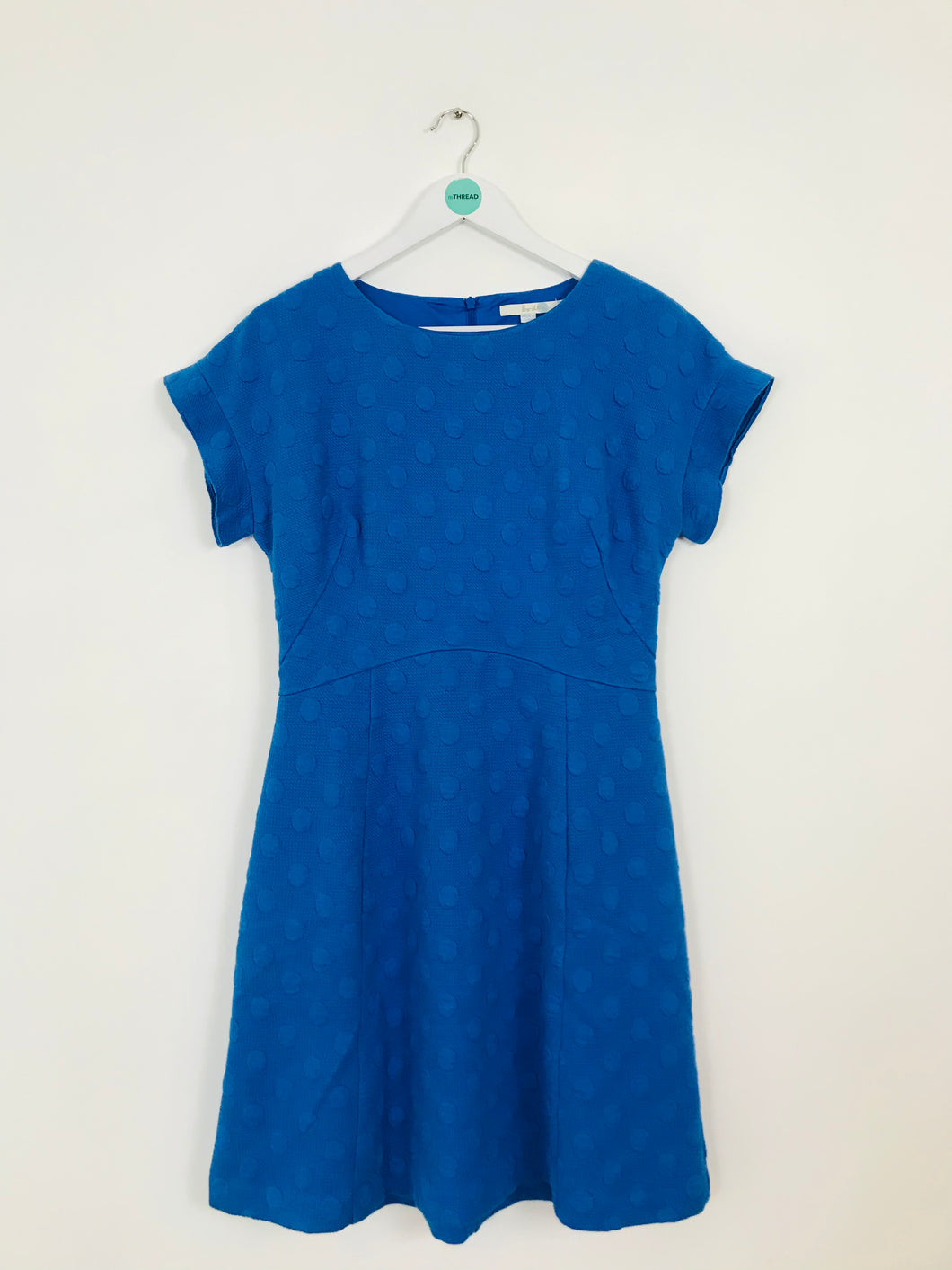 Boden Women’s Polka Dot A-Line Knee-Length Dress | UK14 | Blue