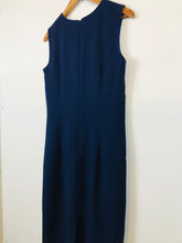 Load image into Gallery viewer, Gail Hoppen Women&#39;s Wool Sleeveless A-Line Dress | UK10 | Blue
