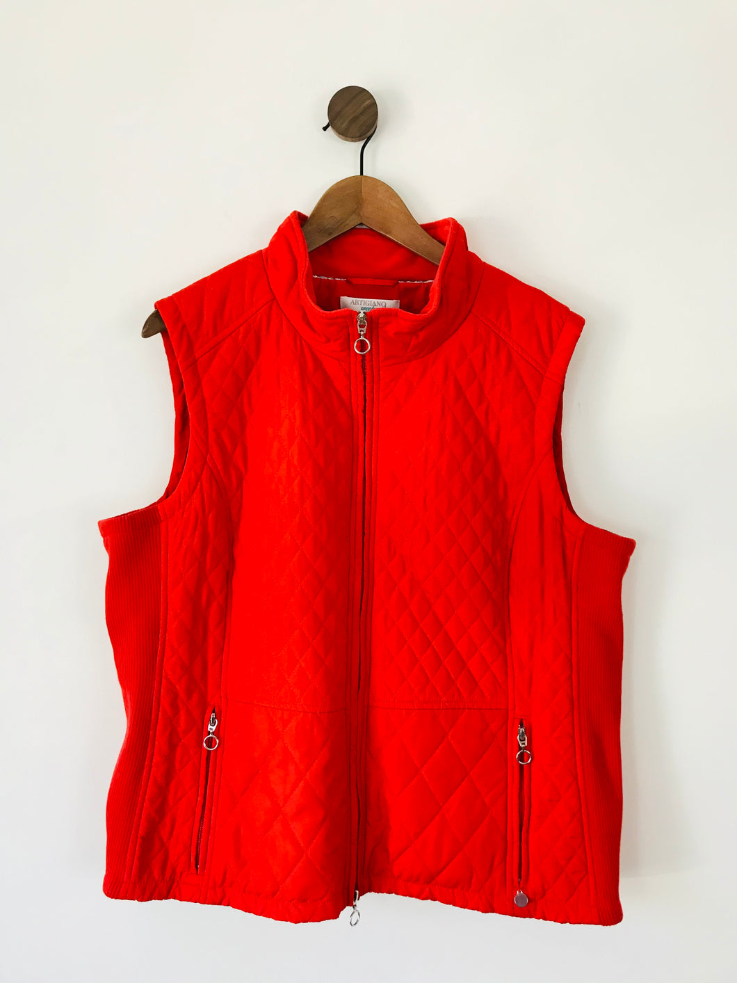 Artigiano Weekend Women’s Quilted Gilet Sleeveless Jacket | UK22 | Red