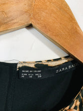 Load image into Gallery viewer, Zara Women&#39;s Peter Pan Collar Blouse | M UK10-12 | Black
