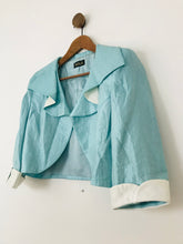 Load image into Gallery viewer, Gold Women&#39;s Bolero Blazer Jacket | UK14 | Blue
