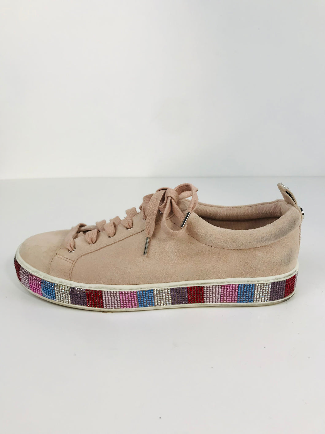 Dune Women's Suede Embellished Trainers | UK5 | Pink