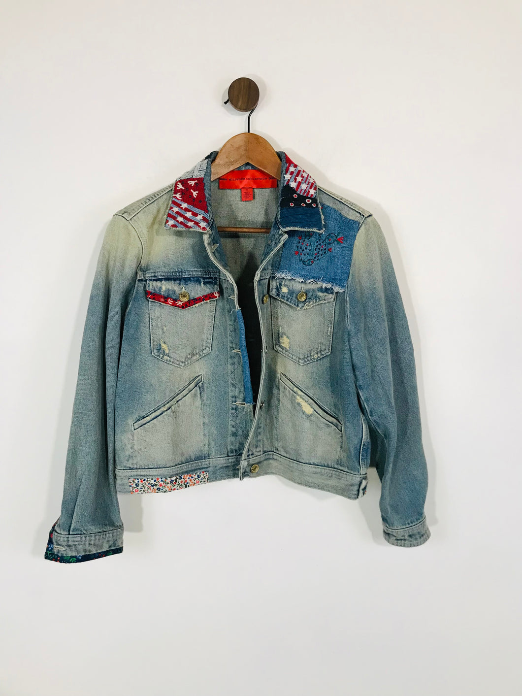 Tommy Hilfiger Collection Women's Vintage Embroidered Denim Jacket | UK10  | Blue
