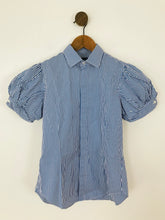 Load image into Gallery viewer, Ralph Lauren Women&#39;s Striped Puff Sleeve Button-Up Shirt | UK8 | Blue
