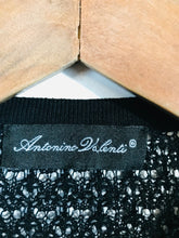 Load image into Gallery viewer, Antonino Valenti Women&#39;s Knit Blouse | IT44 UK12 | Black
