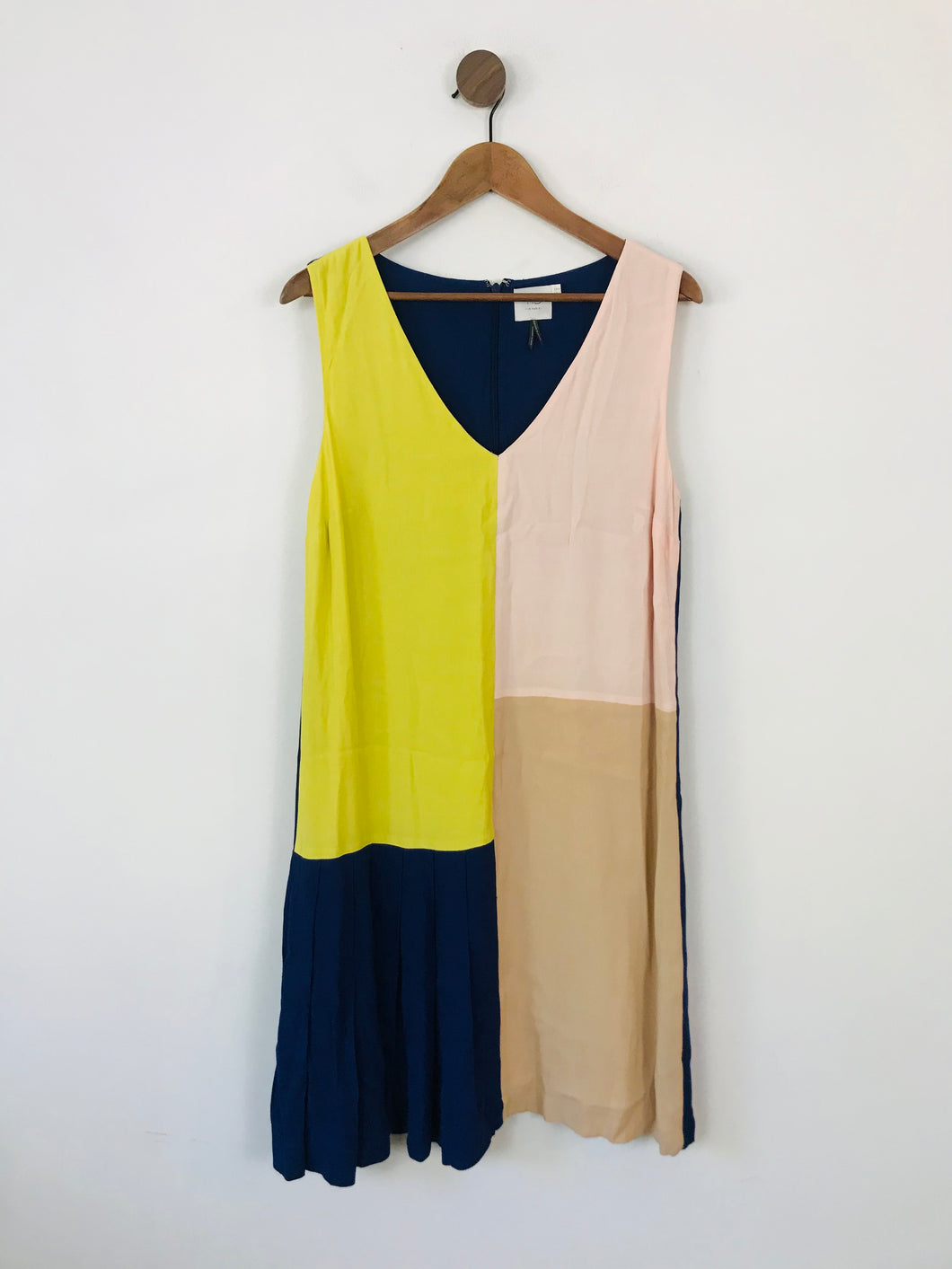 Anthropologie HD In Paris Women's Colour Block Sleeveless Midi Dress | UK14 | Multicolour
