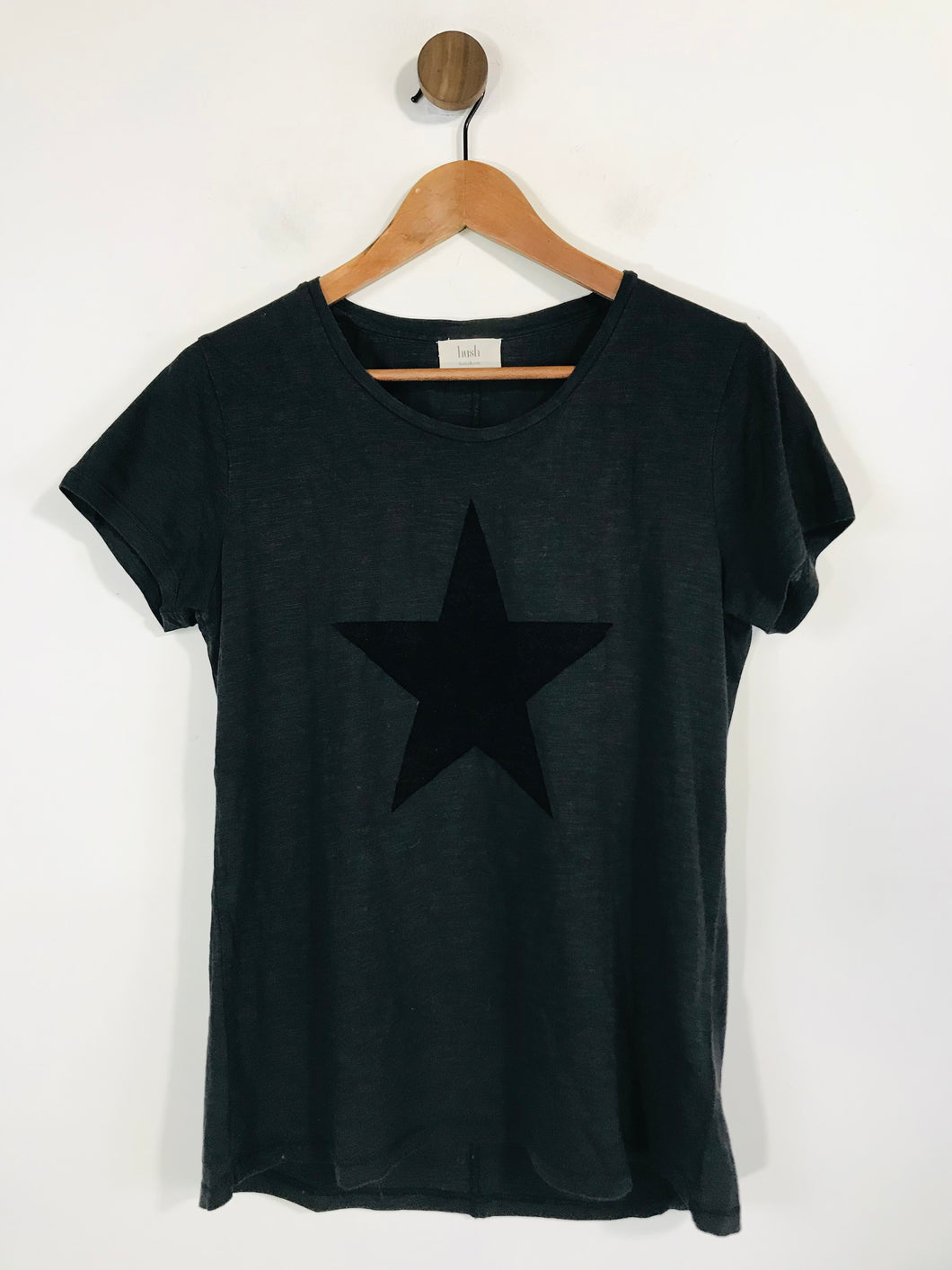 Hush Women's Cotton T-Shirt | S UK8 | Black