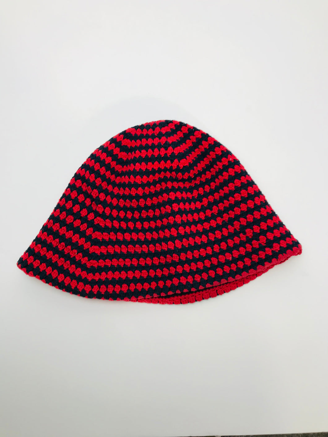 Prada Women's Patterned Knit Hat Beanie | M | Red