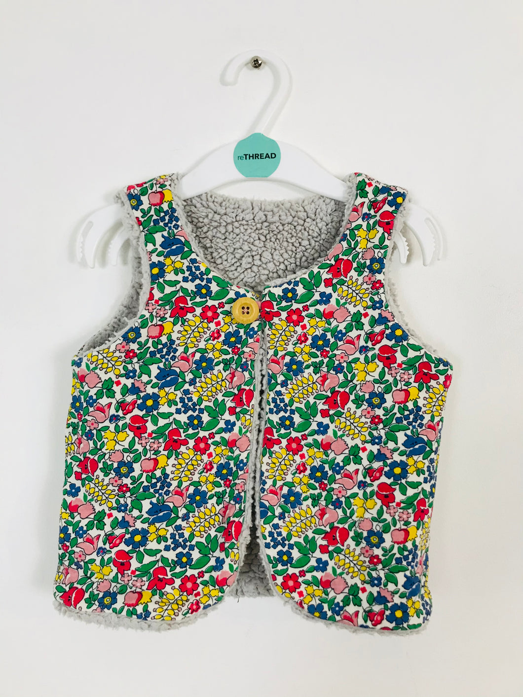 Boden Kids Floral Gilet | 2-3 Years | Multicoloured