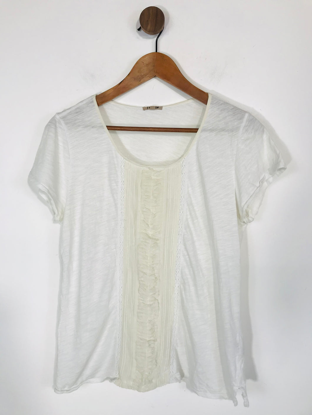 Jigsaw Women's Boho Lace T-Shirt | S UK8 | White