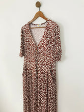 Load image into Gallery viewer, Boden Women&#39;s Polka Dot V-Neck Midi Dress | UK16 | Brown
