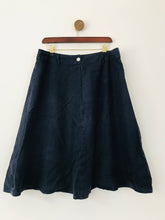Load image into Gallery viewer, Hobbs Women&#39;s Linen A-Line Skirt | UK14 | Blue
